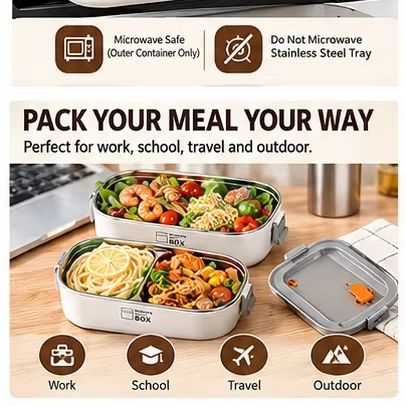 Lonchera Bento de Doble Capa d - Bento Box reseña y precio