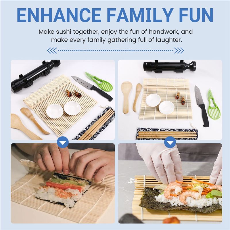 Kit para preparar sushi A19F,  - Sushi Making Kit reseña y precio