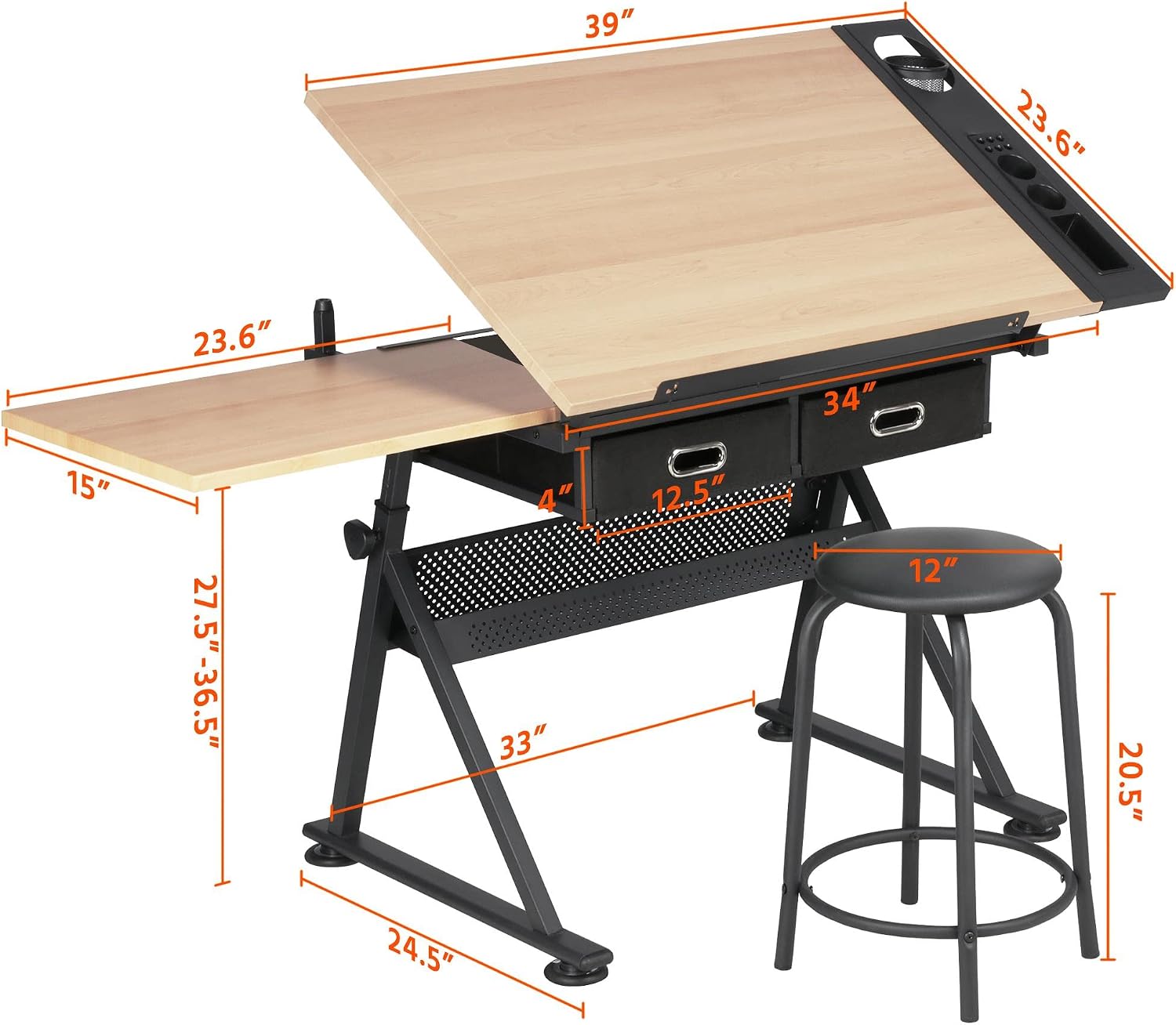 Mesa de dibujo ajustable con t - Matcha reseña y precio